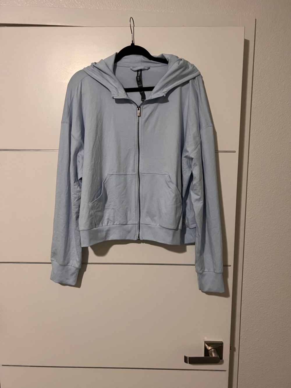 Vuori Light Blue Zip-Up Bomber Hoodie